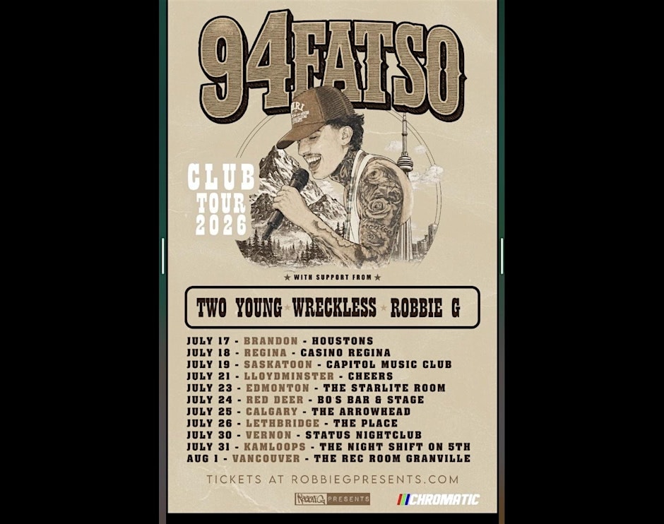 94Fatso Live in Saskatoon July 19th at Capitol Music Club -DAYTIME 16+ SHOW